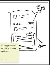 participant B workshop sketch — AI-suggested reorder