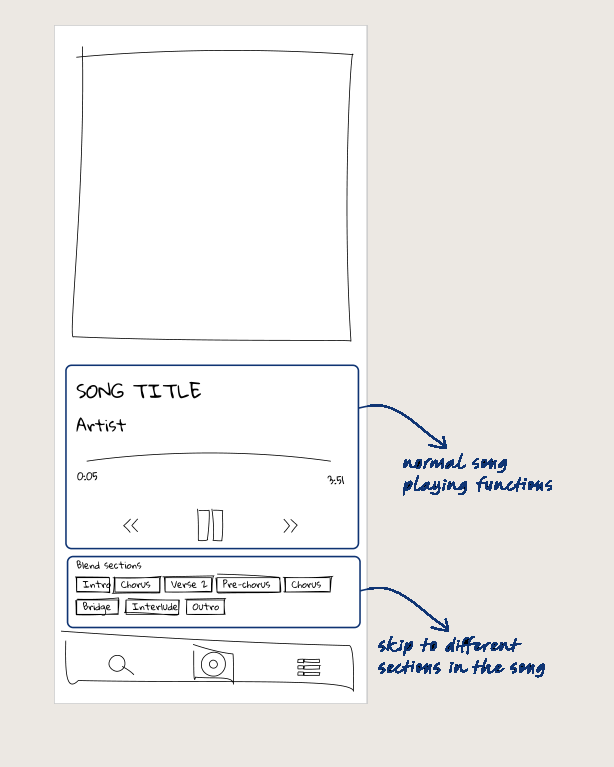 Workshop mockup — skip by section, not by second