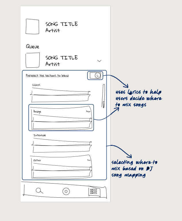 Workshop mockup — lyrics as the mixing map