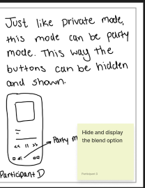 participant D workshop sketch — party-mode toggle